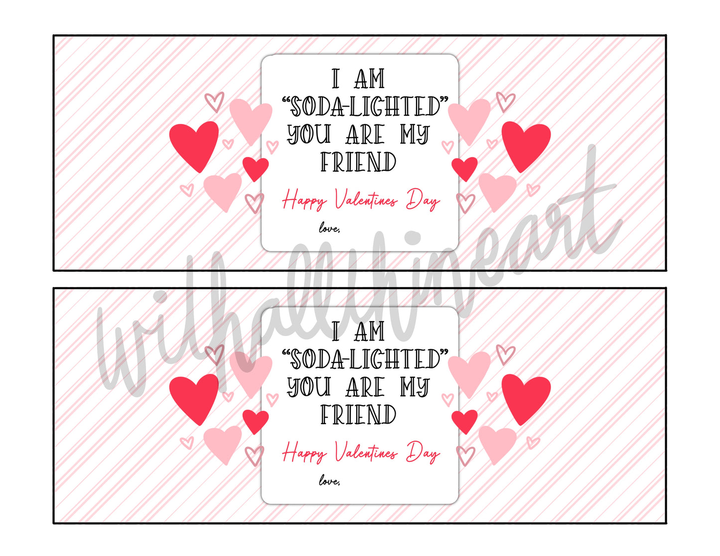 Ministering Sister Gift Soda Wrapper Printable