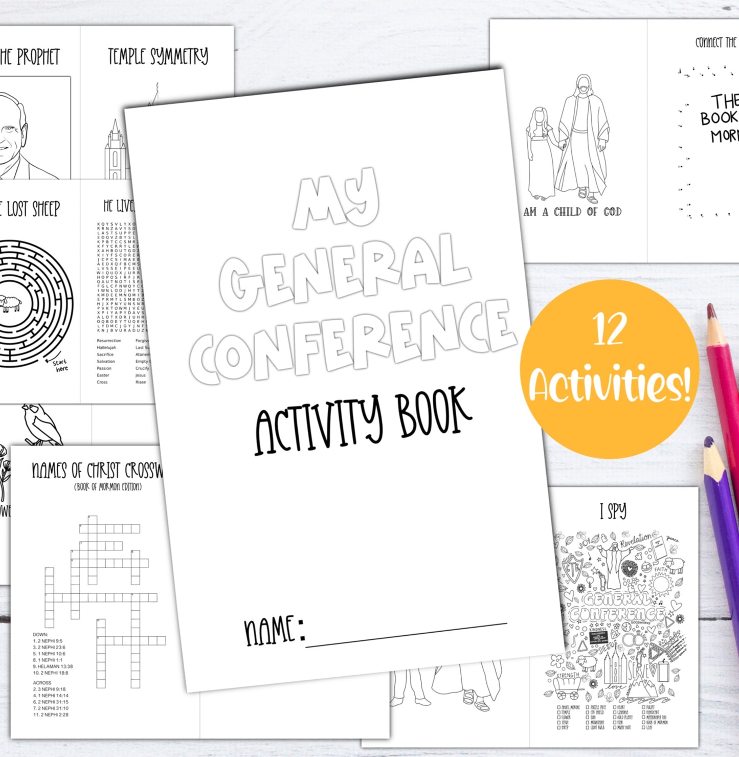 October 2024 LDS General Conference Coloring and Activities