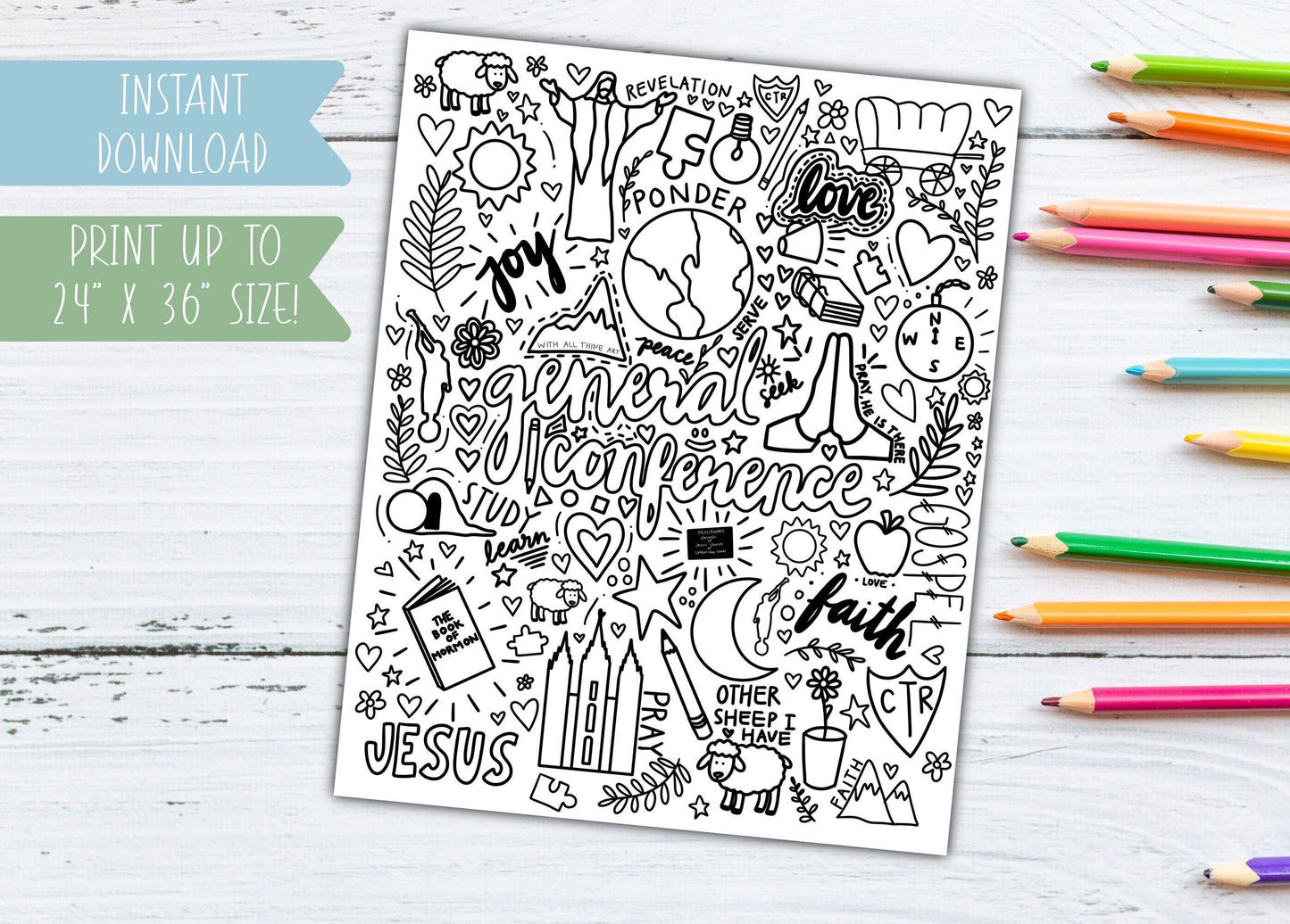 Printable Giant General Conference Coloring Page