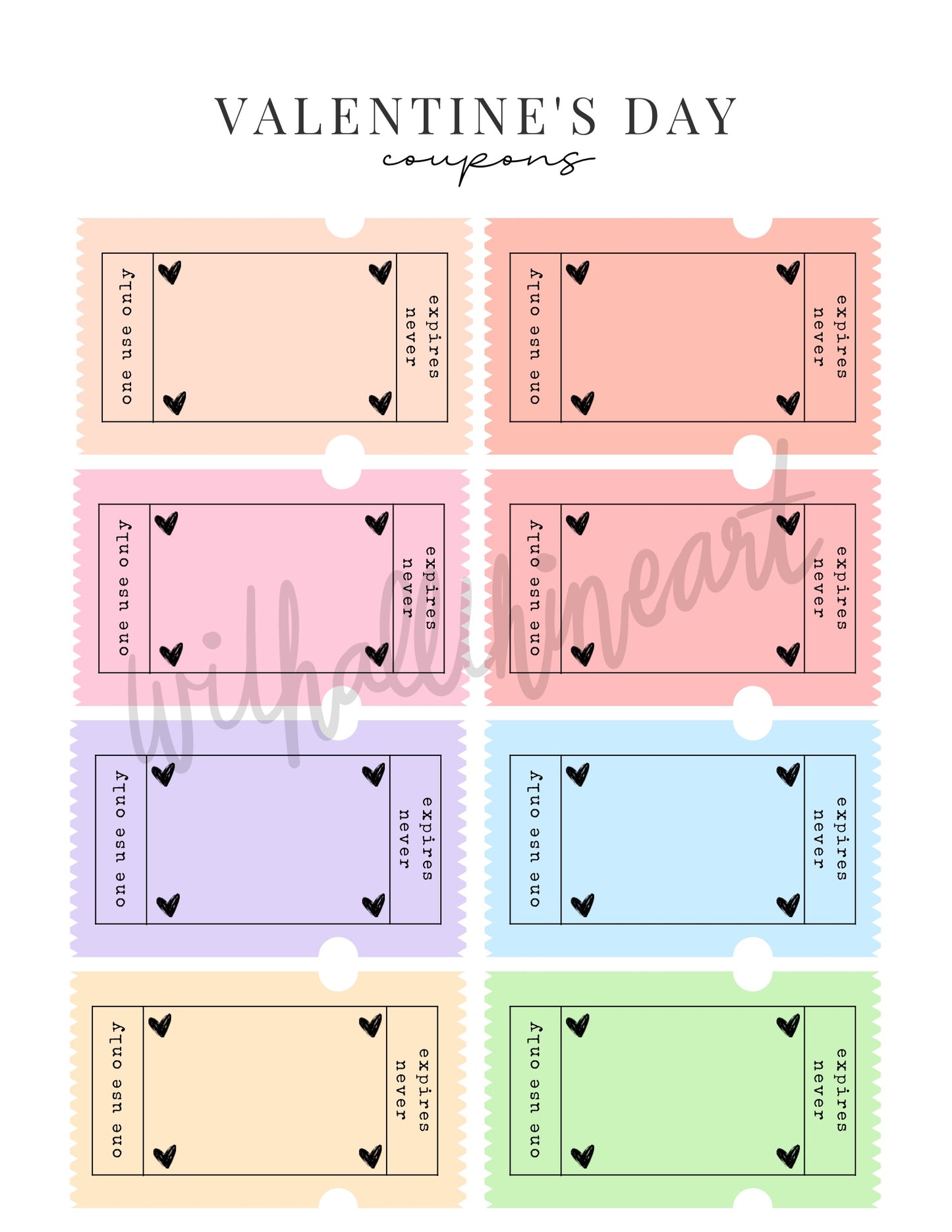 Valentines Day Gift Tags and Coupons