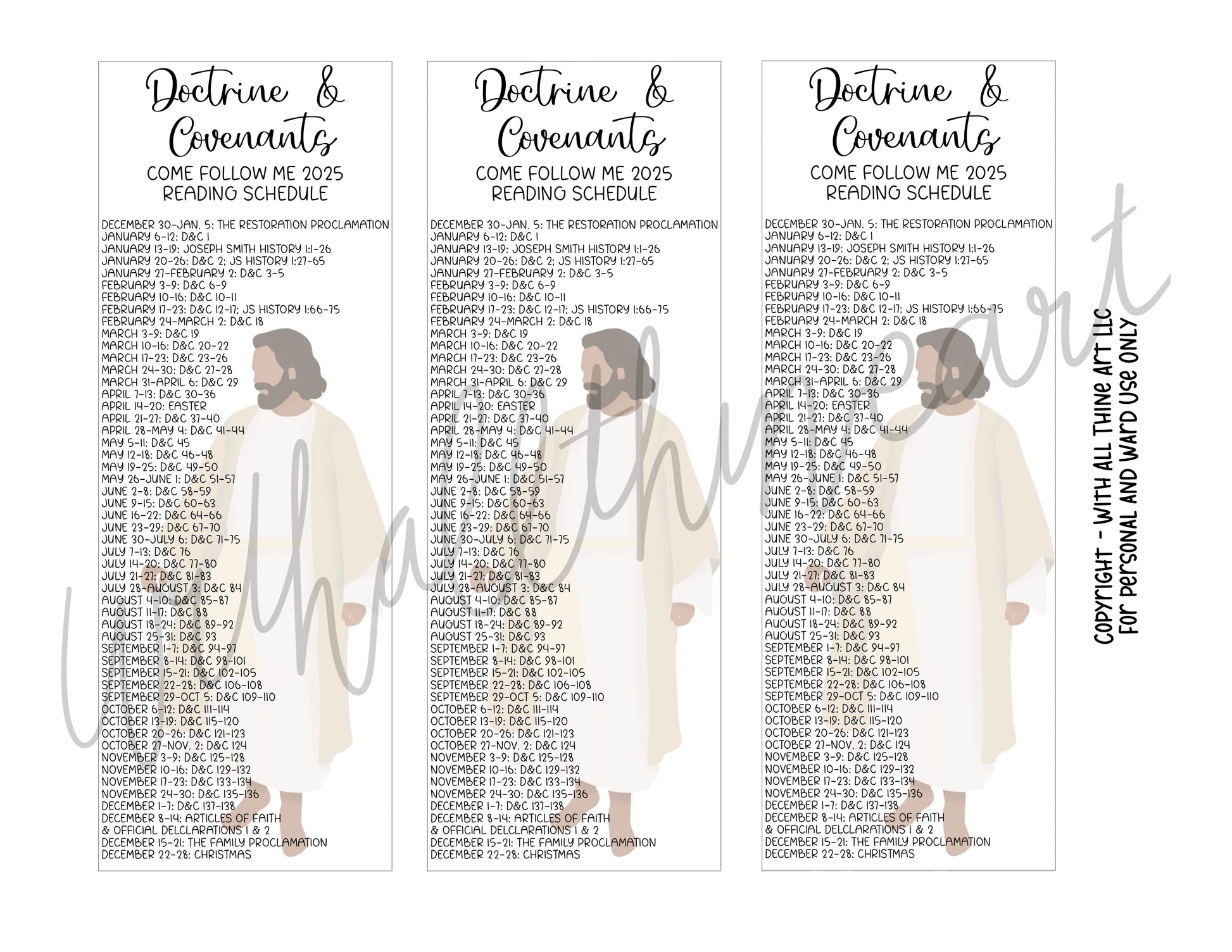 Come Follow Me 2025 Reading Schedule Doctrine and Covenants Bookmarks come-follow-me-2025-reading-schedule-doctrine-and-covenants-bookmarks