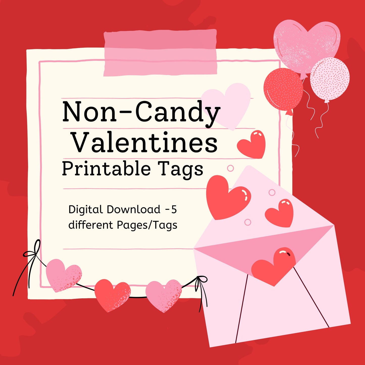 Non-Candy Valentines Tags and Ideas